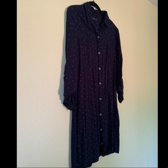 Navy Button Up or Down Dress! - Picture 1 of 3